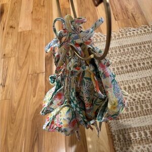 Floral Multicolor Drawstring roller rabbit x target reversible swimsuit set